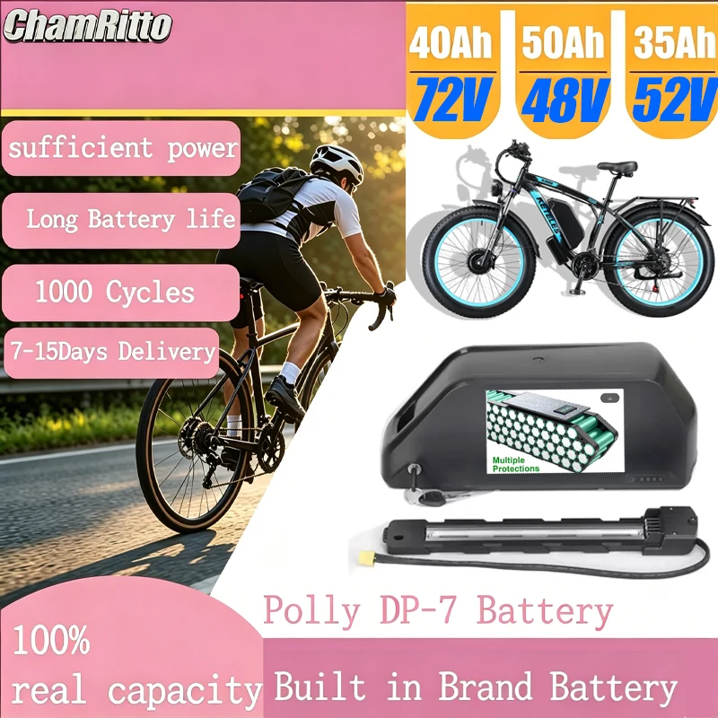 72V 50Ah 21700 Lithium Battery - Batteria per E-bike ChampionPolly 48V 50Ah