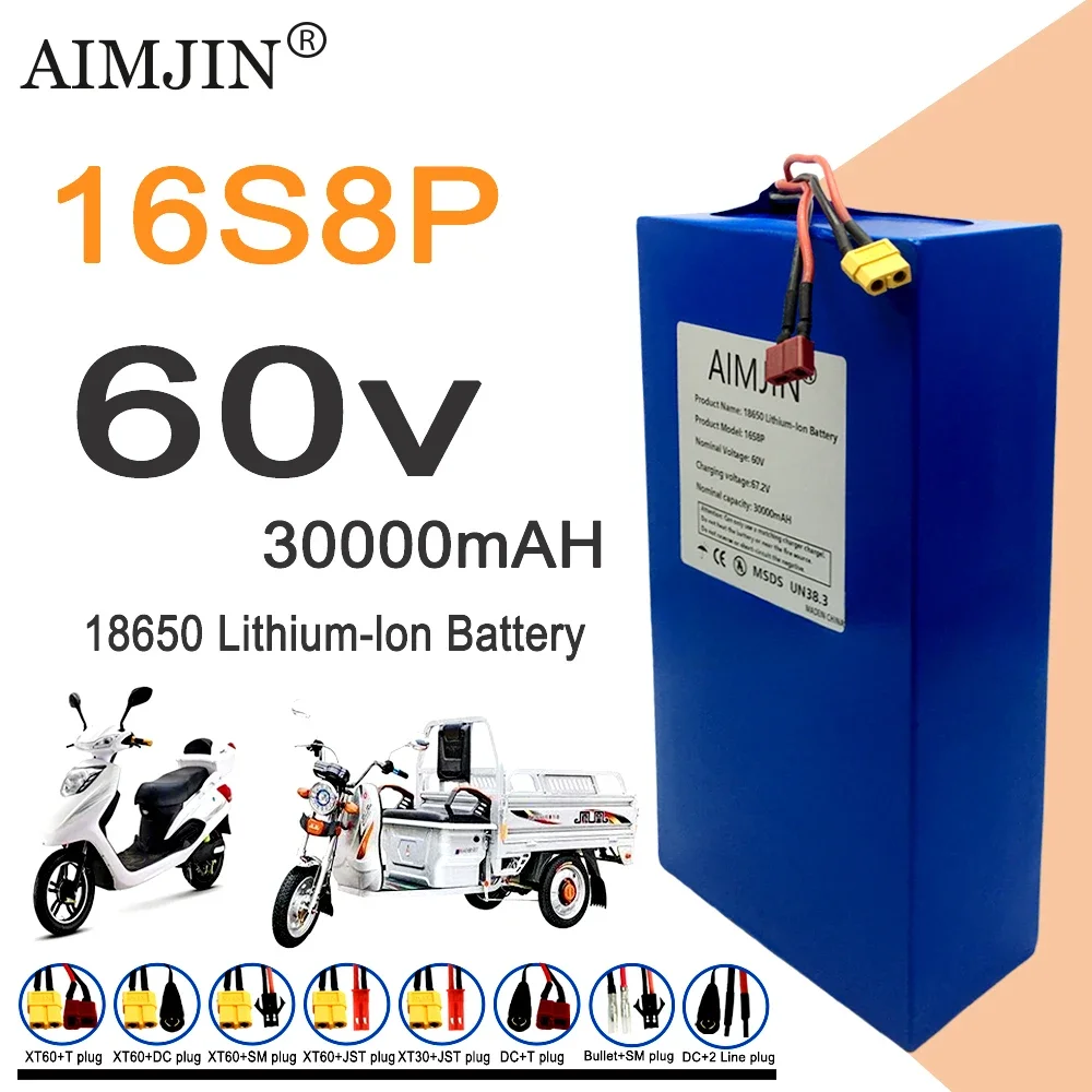 60V 50Ah Electric Scooter Battery - Batteria al Litio 16S8p 1000-3000W Nuova