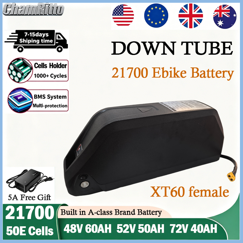 72V 50Ah 21700 Lithium Battery - Batteria per Bici Elettrica Cham-Rider 48V