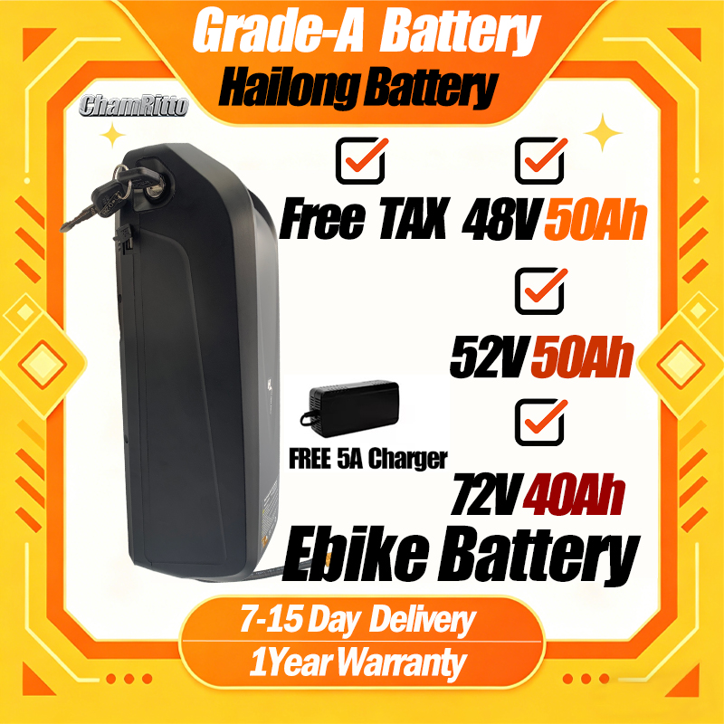 72V 50Ah 21700 Lithium Battery - Batteria Ebike 48V 50AH 52V 36V