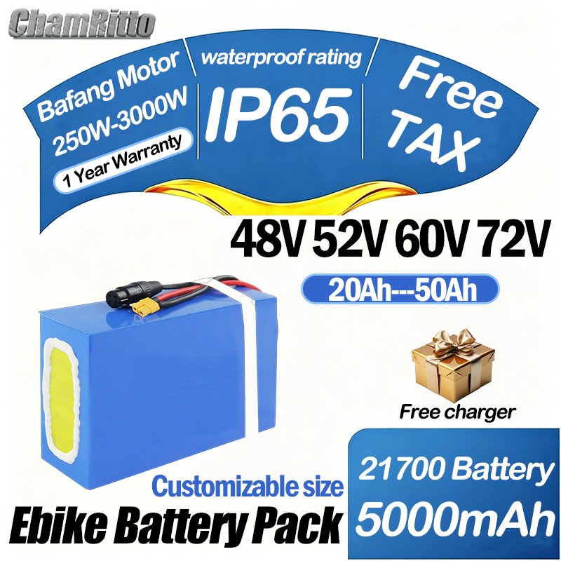 Batteria per Bici Elettrica 60 - 72V 50Ah 21700 Lithium Battery recensione e prezzo