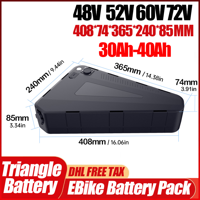 Batteria triangolare per bici  - 72V 50Ah 21700 Lithium Battery recensione e prezzo